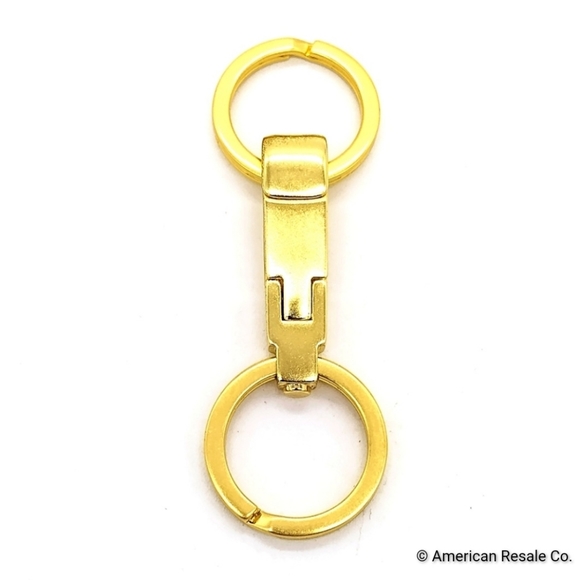 Vintage COACH Dual Fob Keychain Bag Clip Purse Charm-Brass-Trigger Snap - Picture 3 of 5